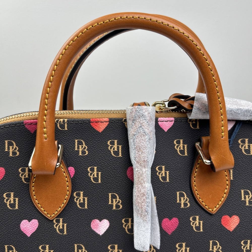 NWT Dooney & Bourke Hearts Signature Zip Zip Satchel Handbag Purse Bag BGRHT2343 - Picture 5 of 16